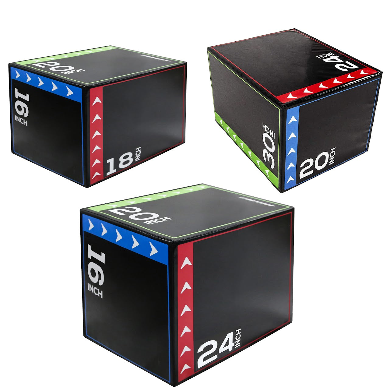 3‑in‑1 Soft Plyometric Jump Box – Non‑Slip EVA Foam – Adjustable Heights for Strength & Cardio · Home Gym Training