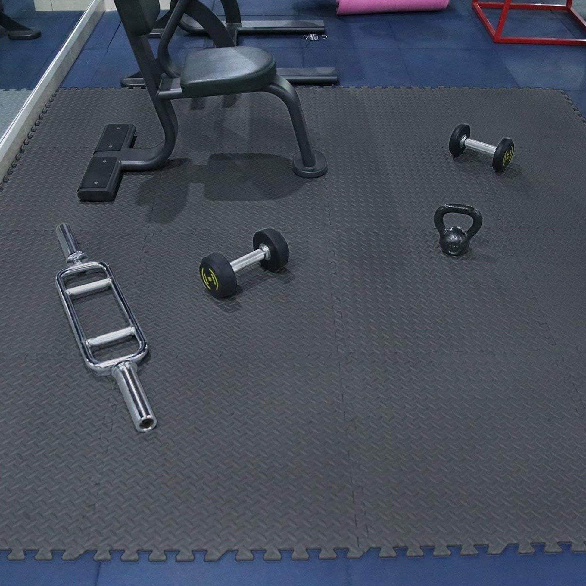 10 mm EVA Puzzle Interlocking Foam Tiles – Durable Non‑Slip Gym Flooring Mat, Black Modular Home Fitness Surface