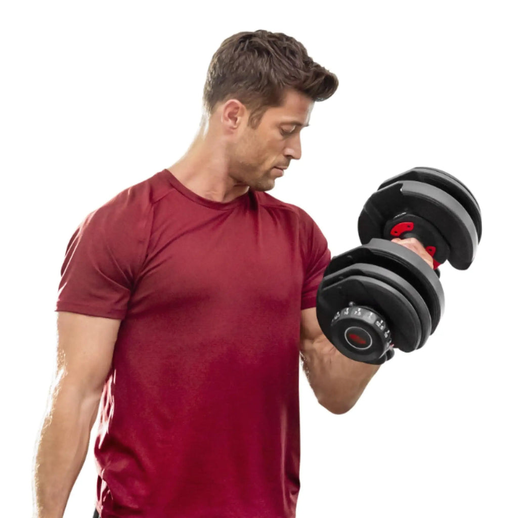 Adjustable Dumbbells 40 kg – Neoprene‑Coated Smart Dial Weights, Multi‑Grip Strength Training for Space‑Saving Home Gym