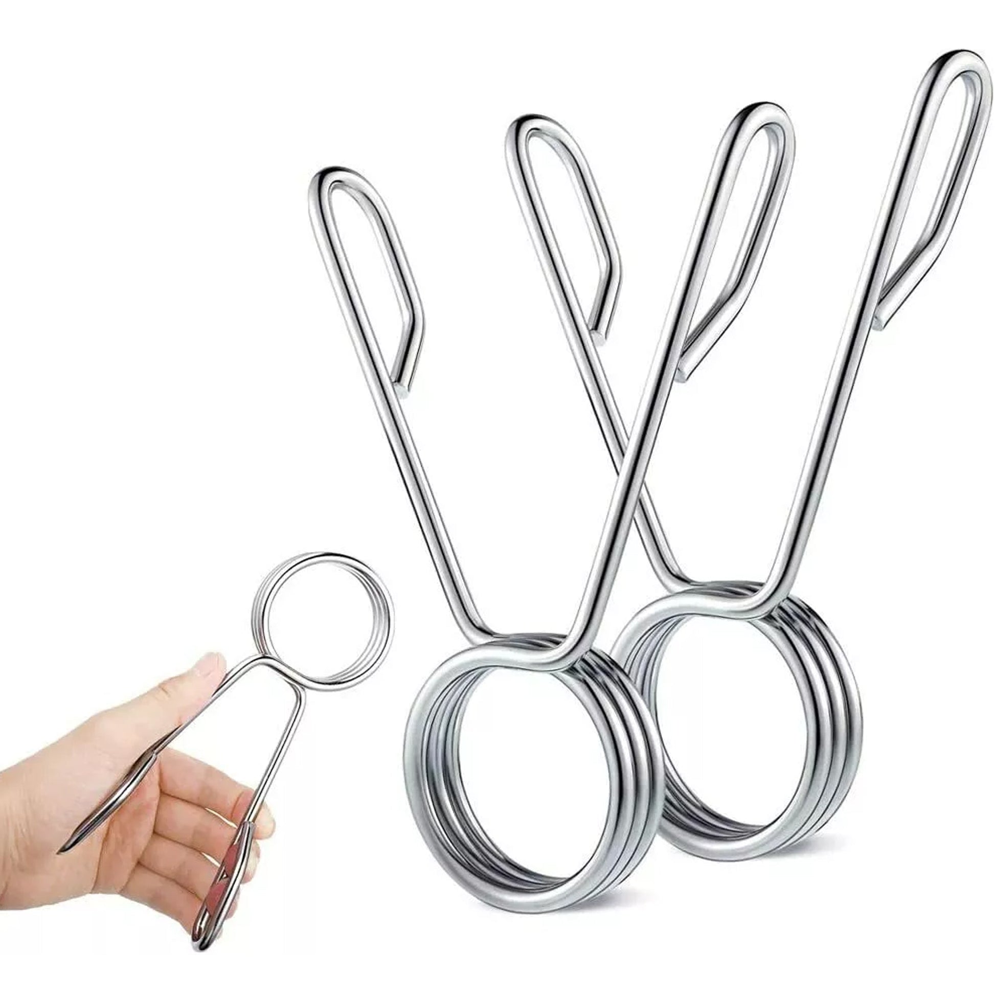 Chrome Olympic Spring Collars 2" – Heavy-Duty 50 mm Bar Clips with Quick-Release Grip – Secure Fit for Home Gym Weightlifting