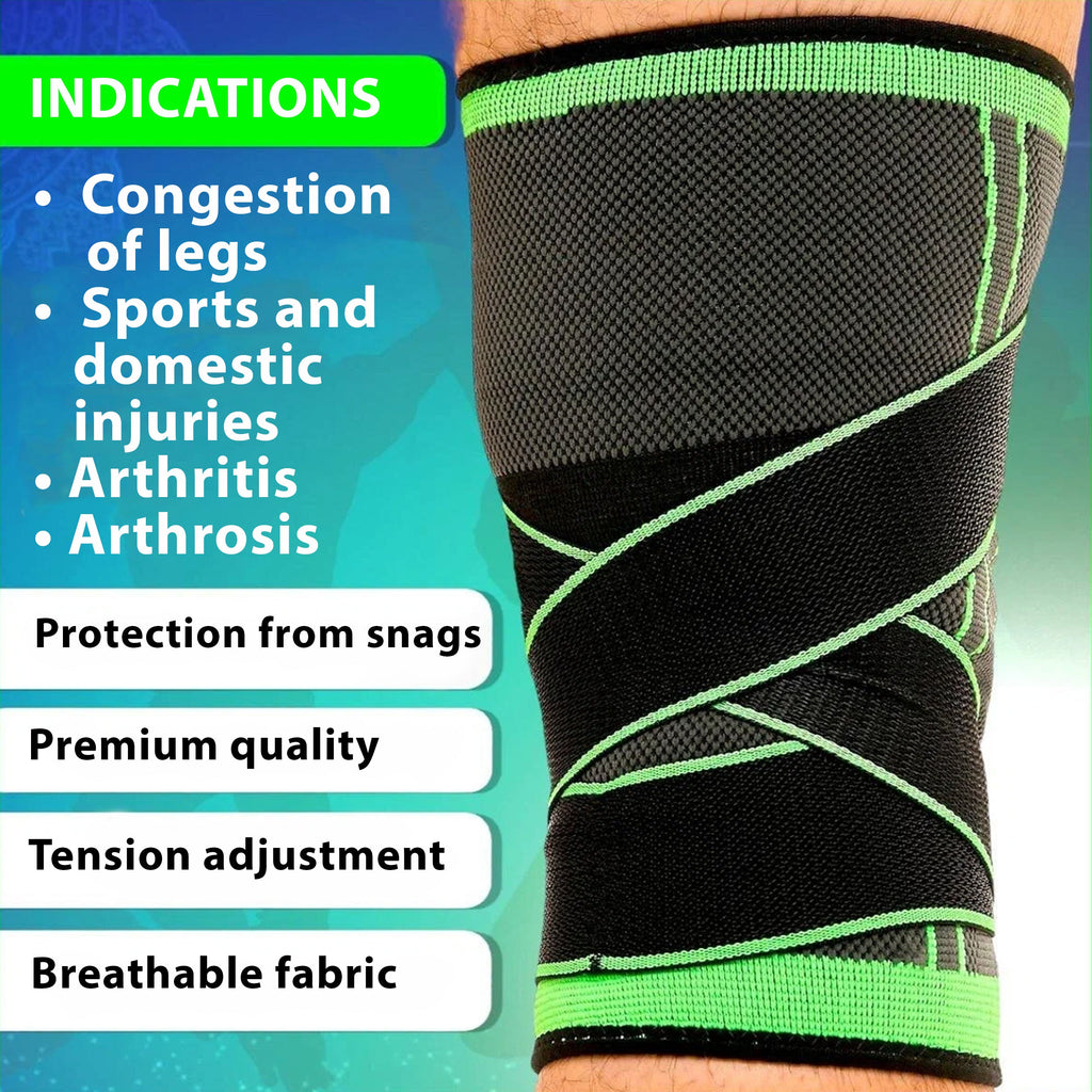 Knee Brace with Adjustable Strap, Neoprene Compression Support for ACL, Meniscus & Joint Pain Relief, Ideal for Running, Sports & Daily Home Fitness