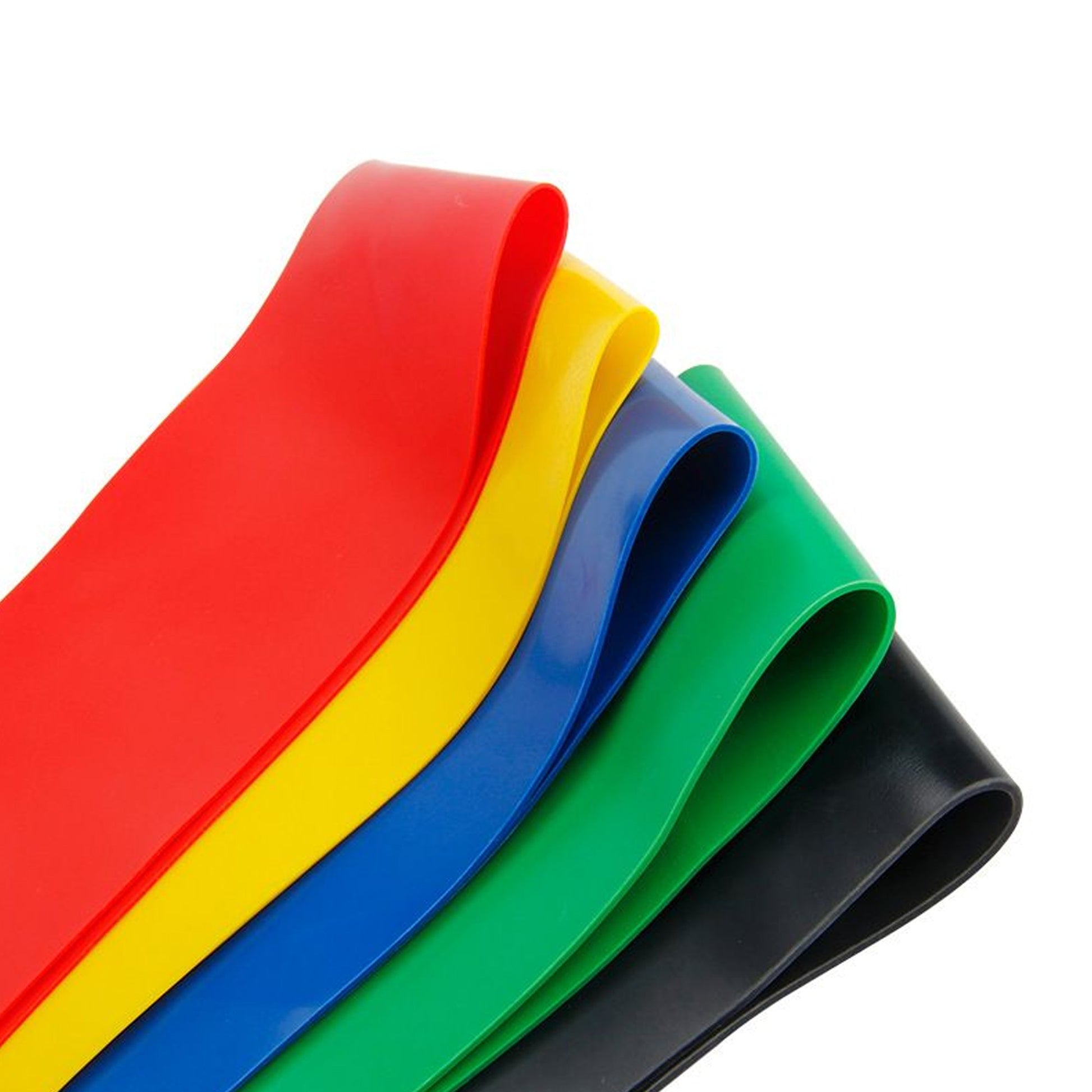 Light Resistance Loop Bands – 5‑Pack Latex Exercise Bands for Strength Training, Pilates, Yoga & Home Workouts – Compact, Color‑Coded & Non‑Roll
