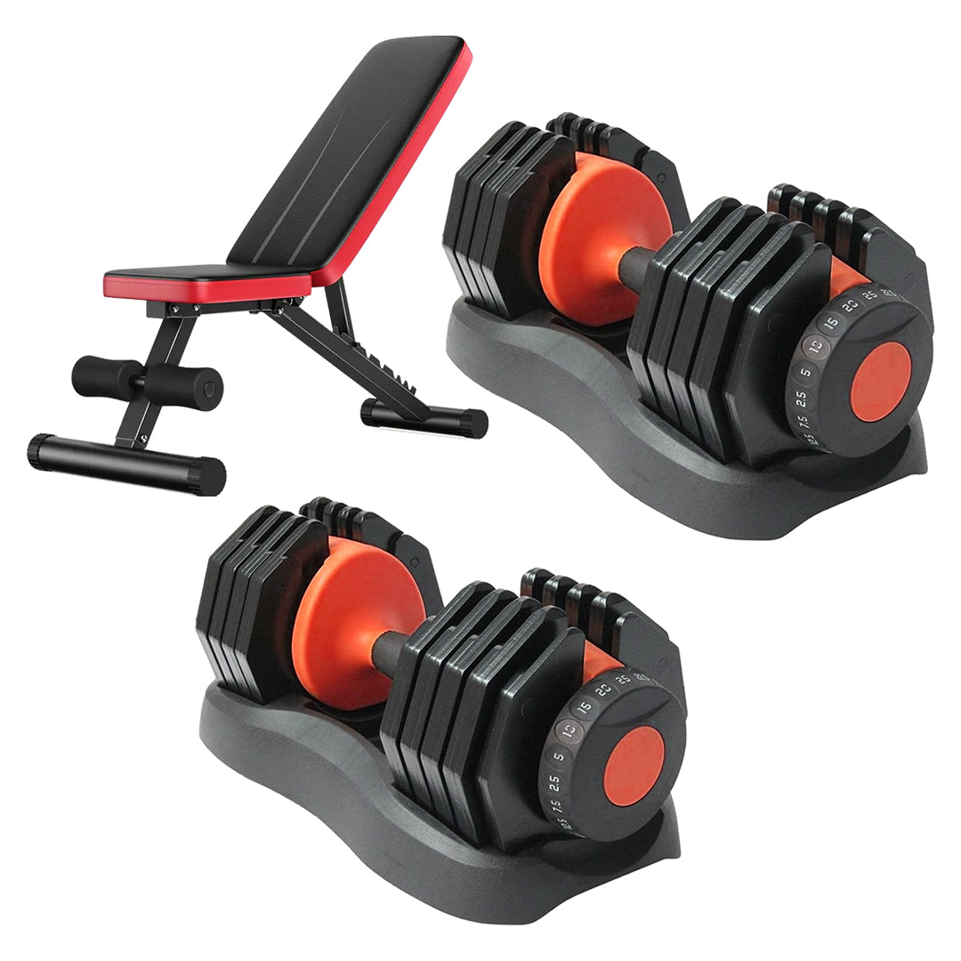 Adjustable Dumbbells 40 kg – Neoprene‑Coated Smart Dial Weights, Multi‑Grip Strength Training for Space‑Saving Home Gym