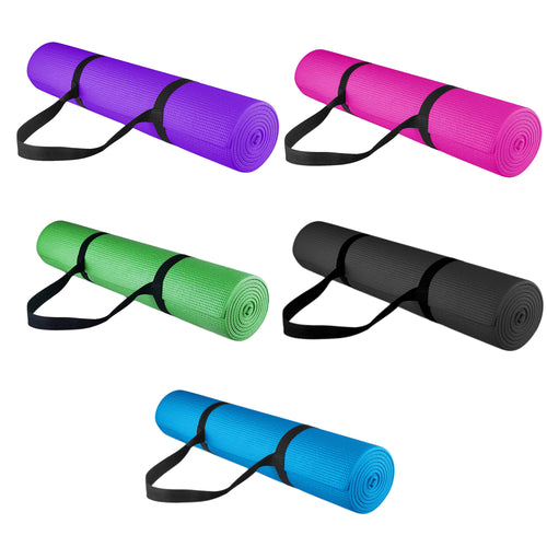 10mm Extra Thick Non-Slip Yoga Mat – Eco-Friendly NBR Foam with Carry Strap for Pilates, HIIT, Stretching & Home Gym Workouts