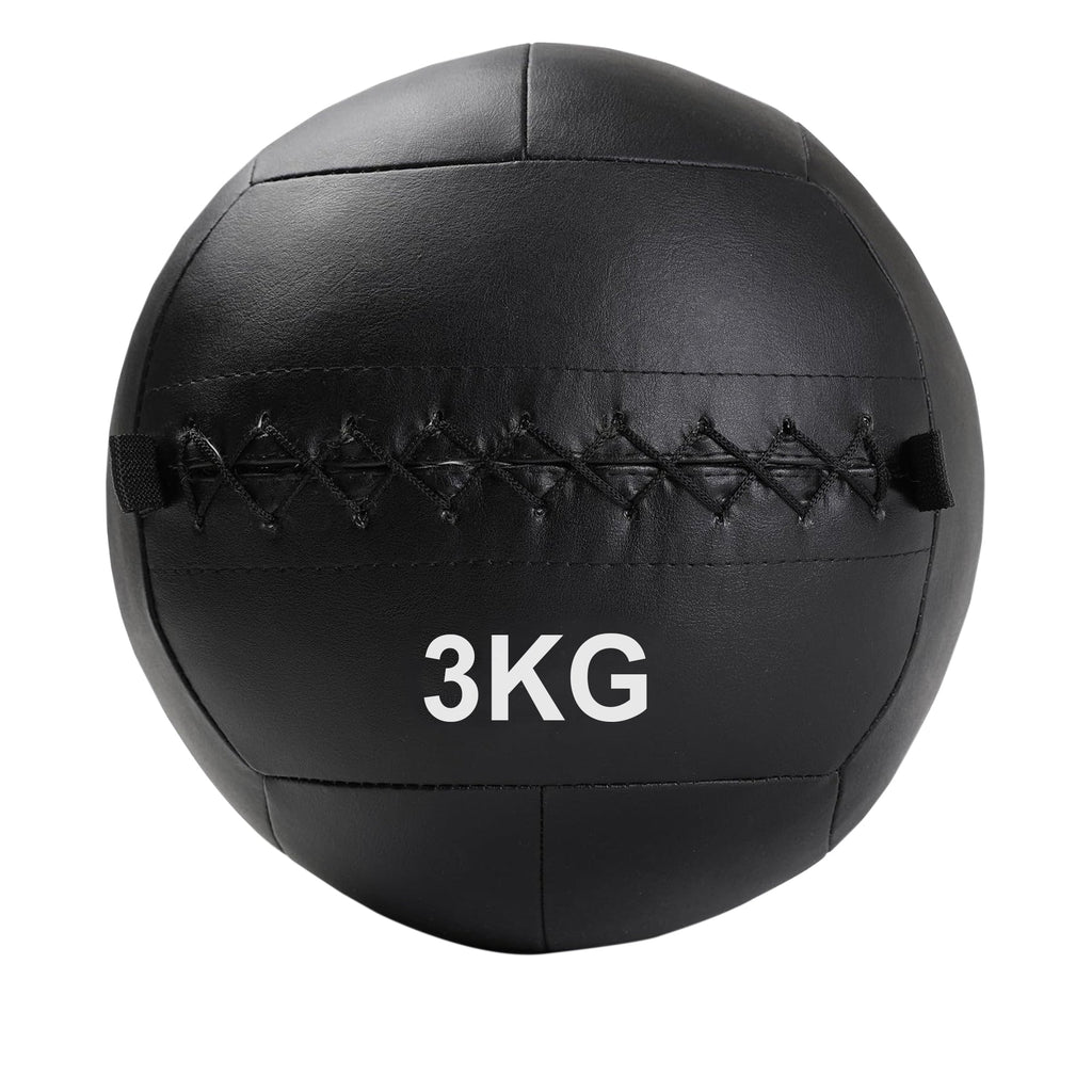 Durable No-Bounce (3–12 kg) Wall Ball Medicine Ball – Textured Vinyl Grip, Reinforced Stitching – Explosive Strength & Power Training for Home Gyms