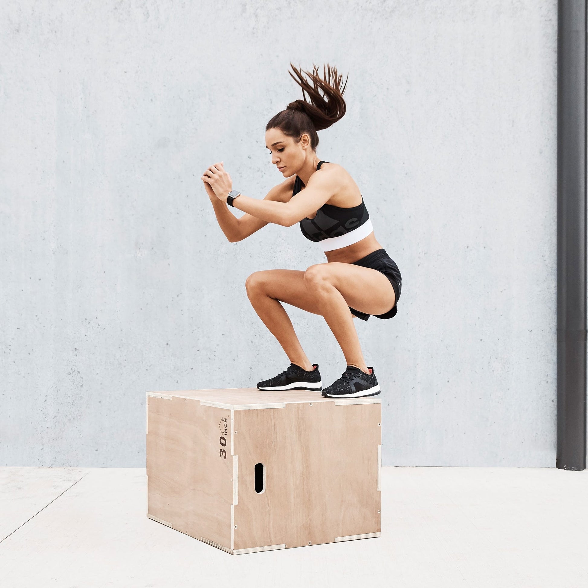Train Smarter with 3-in-1 Wood Plyometric Box – Durable Puzzle-Lock Design, Non-Slip Grip, Adjustable Heights for Compact Home Gyms