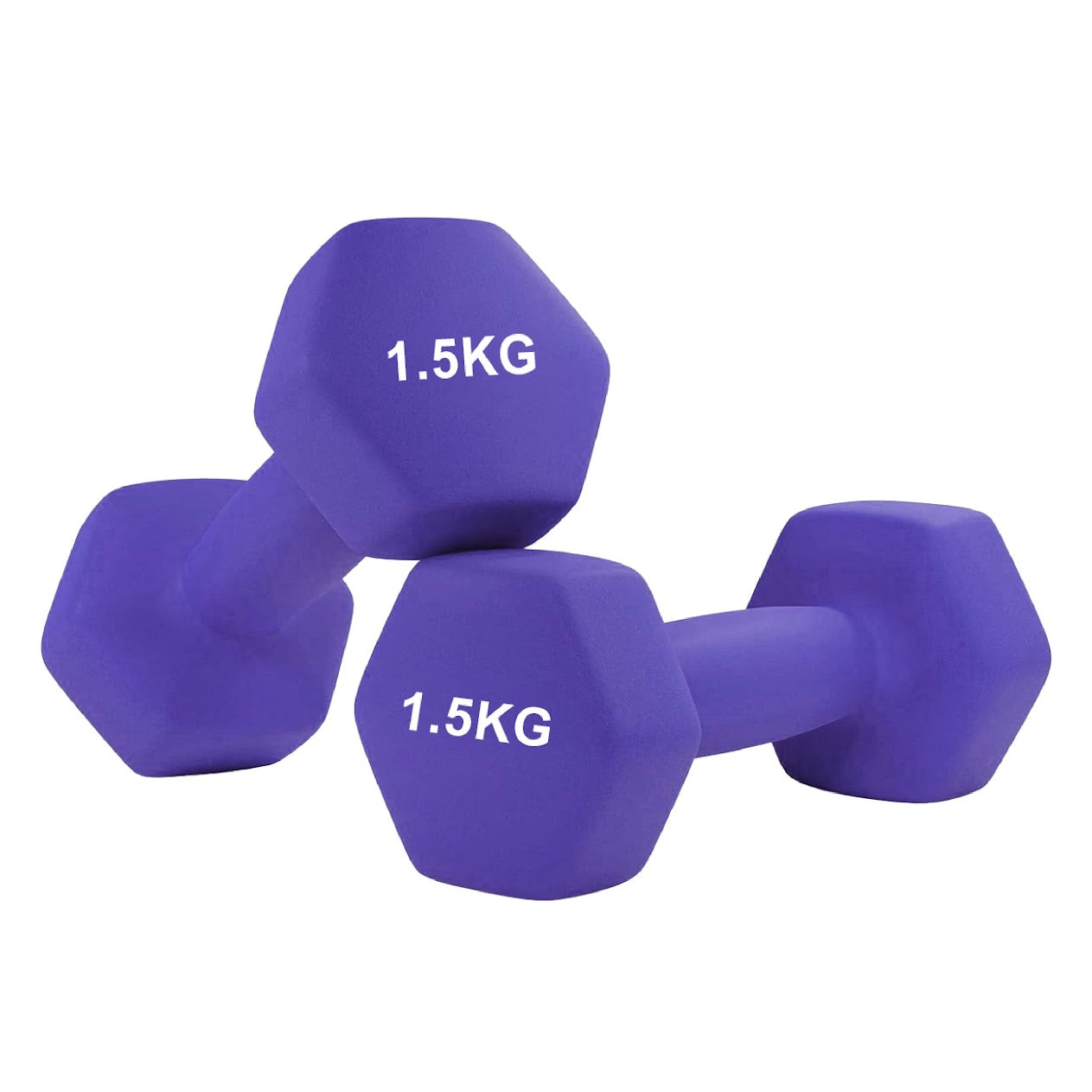 Non‑Slip Neoprene Hex Dumbbells – Anti‑Roll Free Weights for Strength Training, Toning, and Safe Storage in Compact Home Gym Spaces