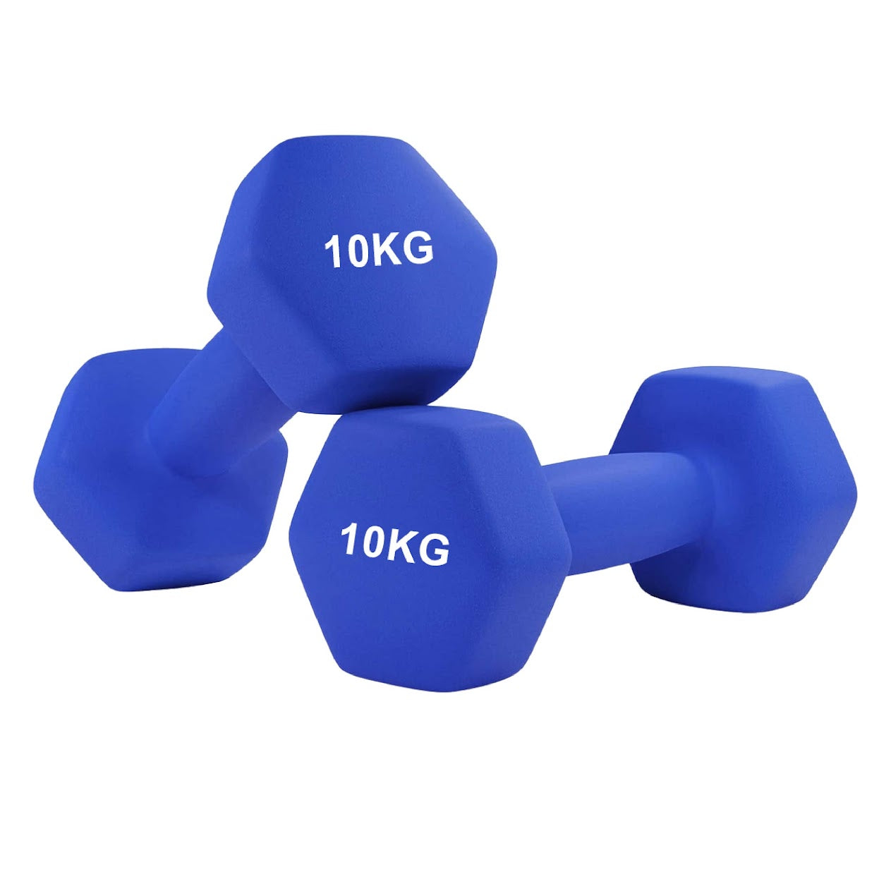 Non‑Slip Neoprene Hex Dumbbells – Anti‑Roll Free Weights for Strength Training, Toning, and Safe Storage in Compact Home Gym Spaces