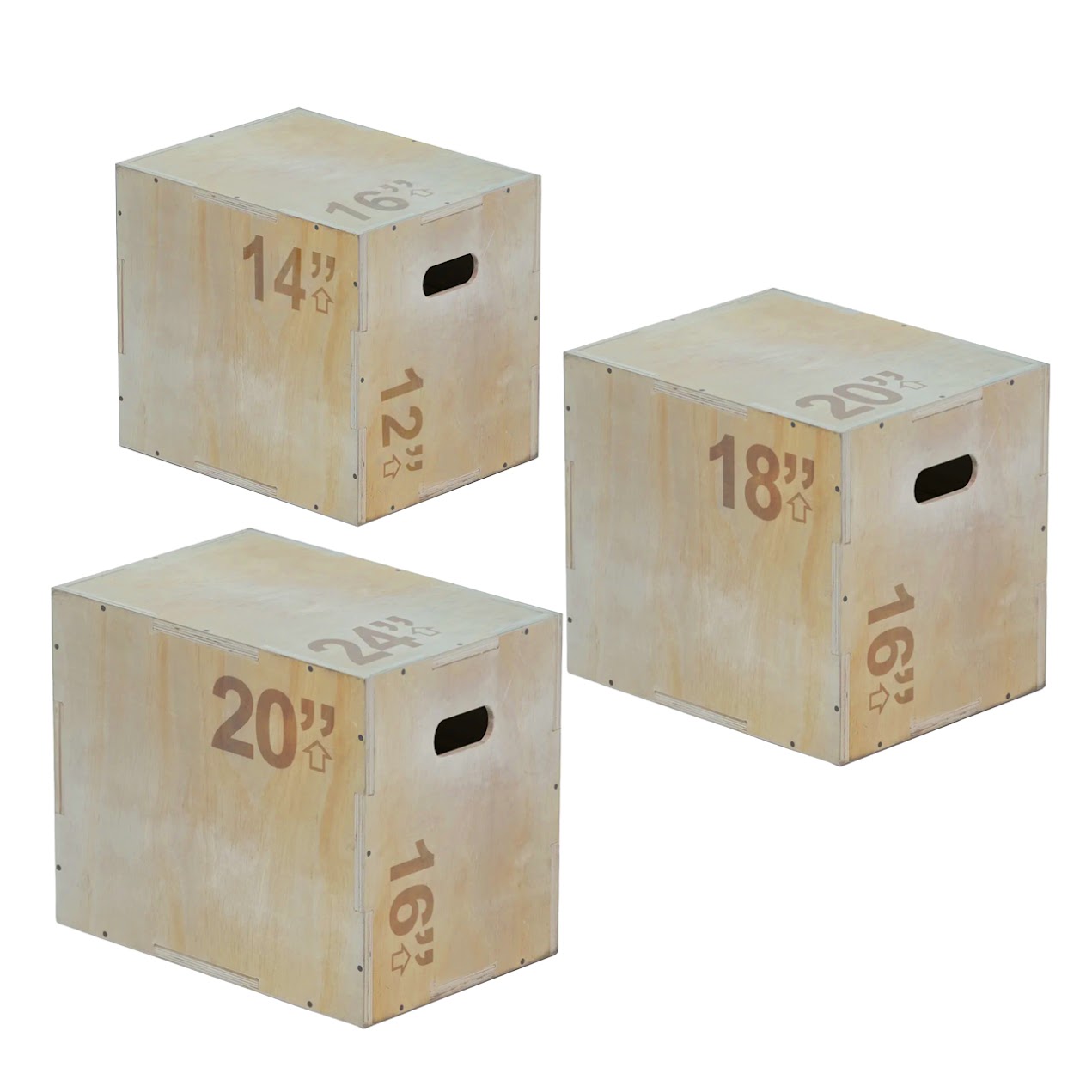 Train Smarter with 3-in-1 Wood Plyometric Box – Durable Puzzle-Lock Design, Non-Slip Grip, Adjustable Heights for Compact Home Gyms