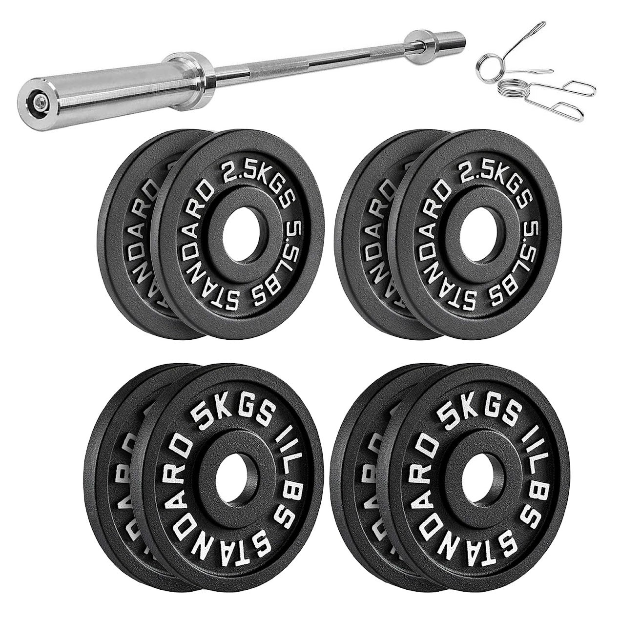 Heavy Duty Cast Iron Weight Plates – Strength Discs, Durable for Weightlifting & Dumbbell Training, Ideal for Home Gym