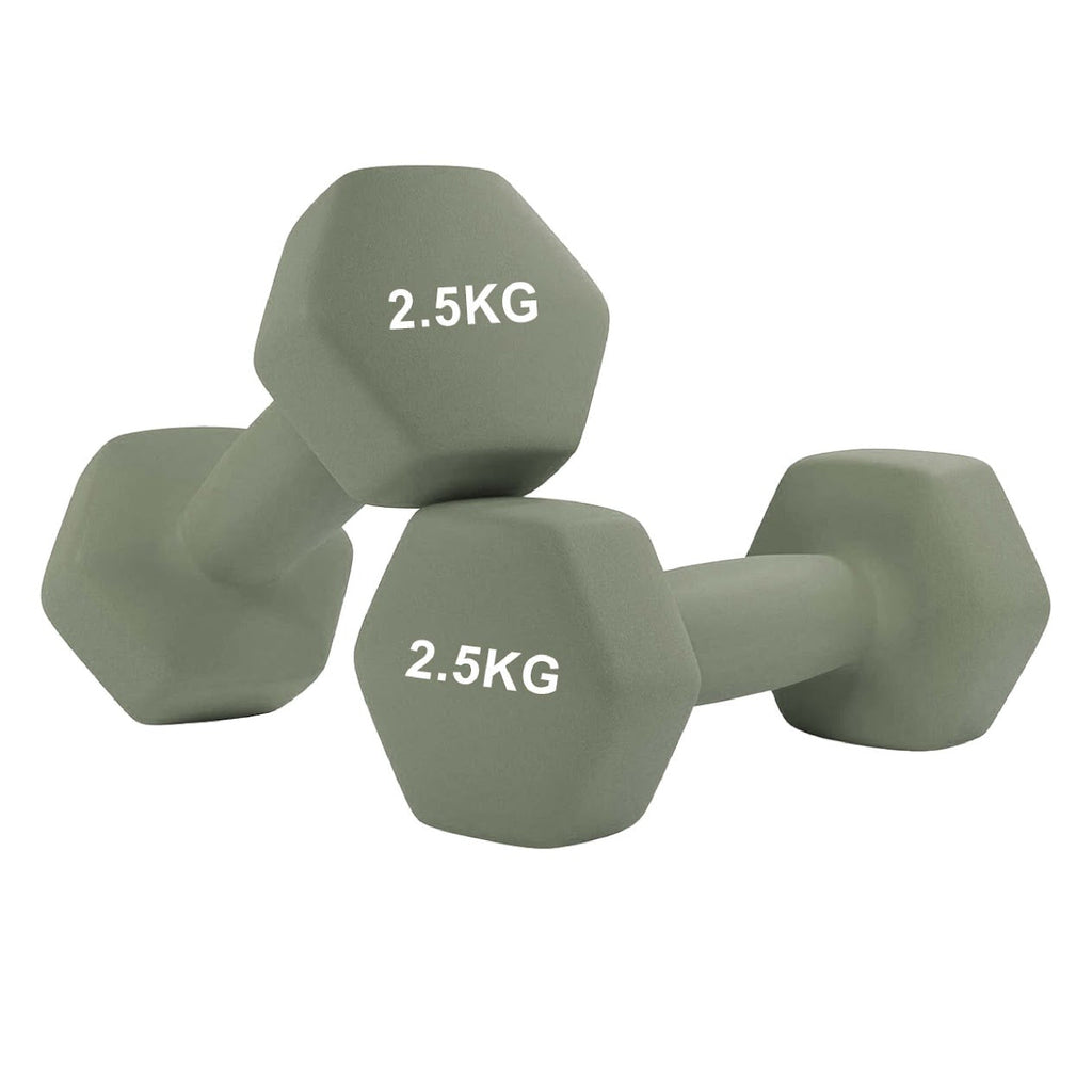 Non‑Slip Neoprene Hex Dumbbells – Anti‑Roll Free Weights for Strength Training, Toning, and Safe Storage in Compact Home Gym Spaces