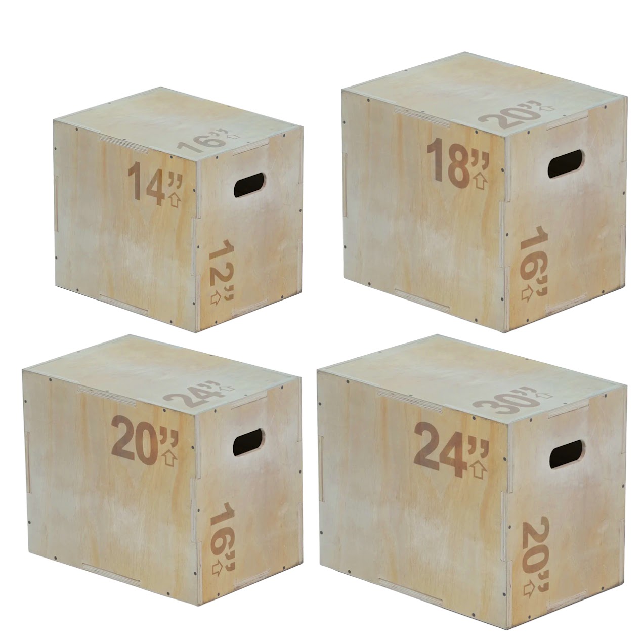 Train Smarter with 3-in-1 Wood Plyometric Box – Durable Puzzle-Lock Design, Non-Slip Grip, Adjustable Heights for Compact Home Gyms