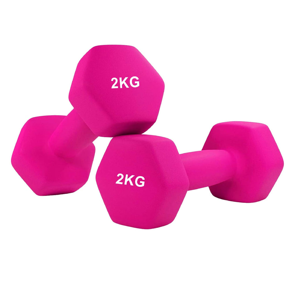 Non‑Slip Neoprene Hex Dumbbells – Anti‑Roll Free Weights for Strength Training, Toning, and Safe Storage in Compact Home Gym Spaces