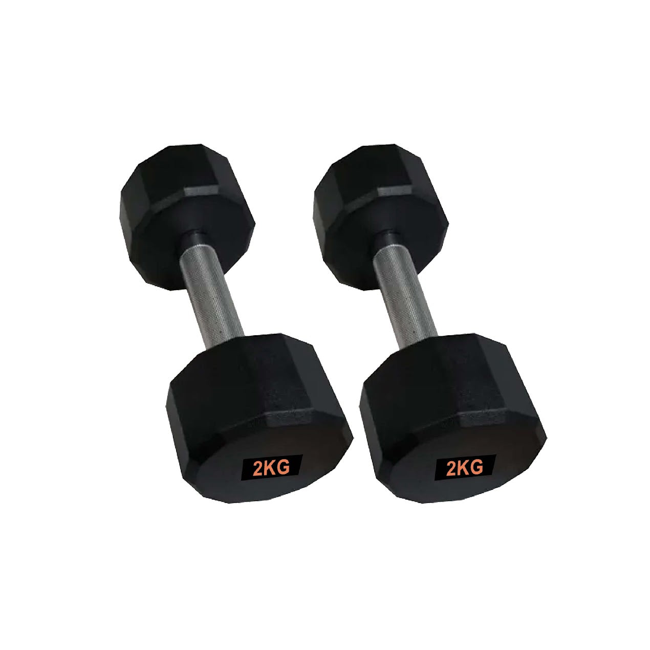 Hex Dumbbells with Rubber Coating, Anti-Roll Design, Knurled Grip for Strength Training – Space-Saving Free Weights for Home Gym and Studio Use