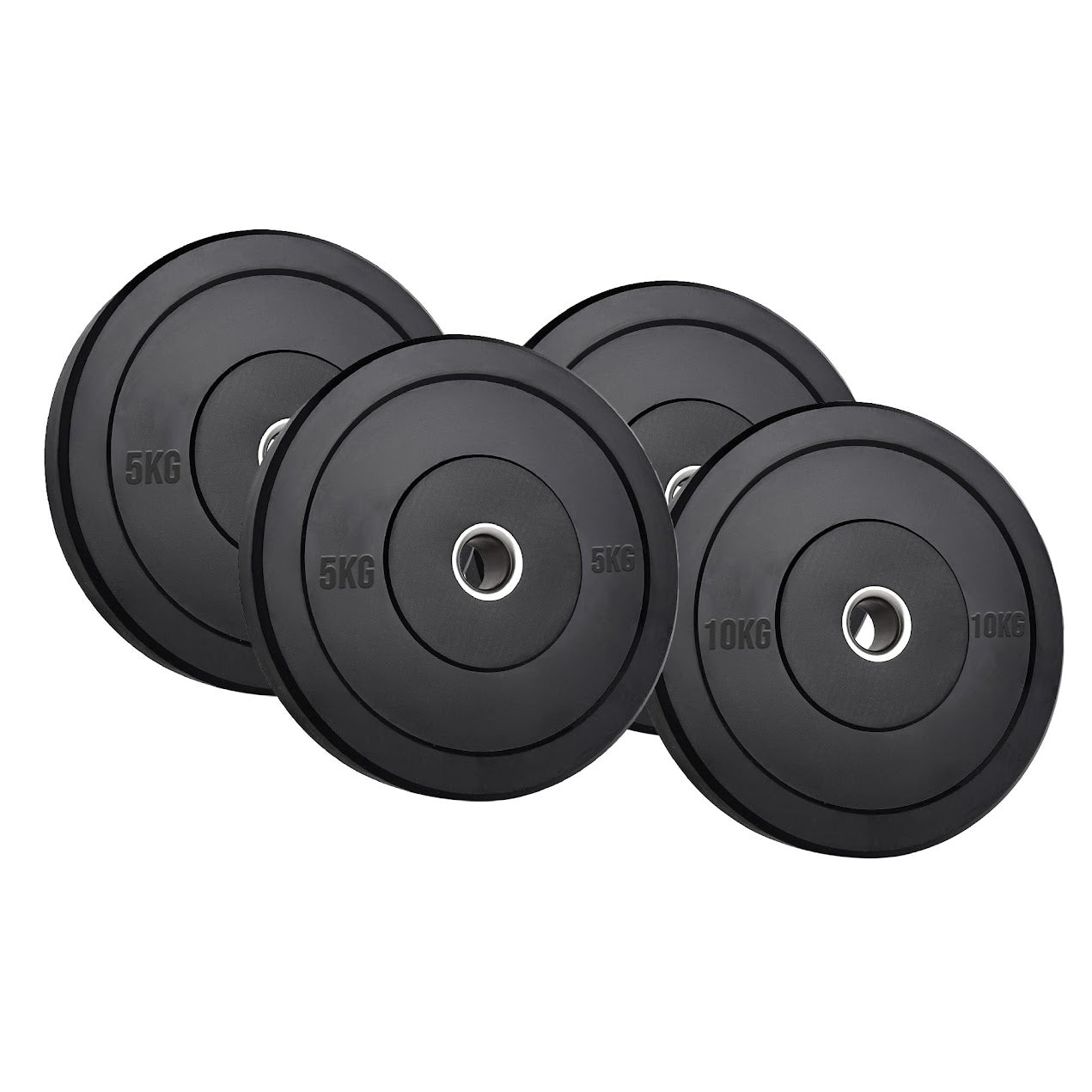 Heavy Duty Olympic Bumper Plates - Rubber Coated Weight Discs - Optional Barbells & Clips - Strength Training in Home Gyms or Garage Setups