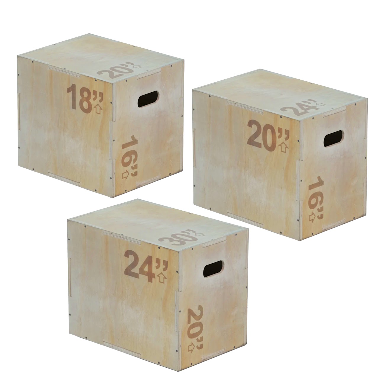 Train Smarter with 3-in-1 Wood Plyometric Box – Durable Puzzle-Lock Design, Non-Slip Grip, Adjustable Heights for Compact Home Gyms