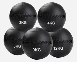 Durable No-Bounce (3–12kg) Wall Ball Medicine Ball – Textured Vinyl Grip, Reinforced Stitching – Explosive Strength & Power Training for Home Gyms