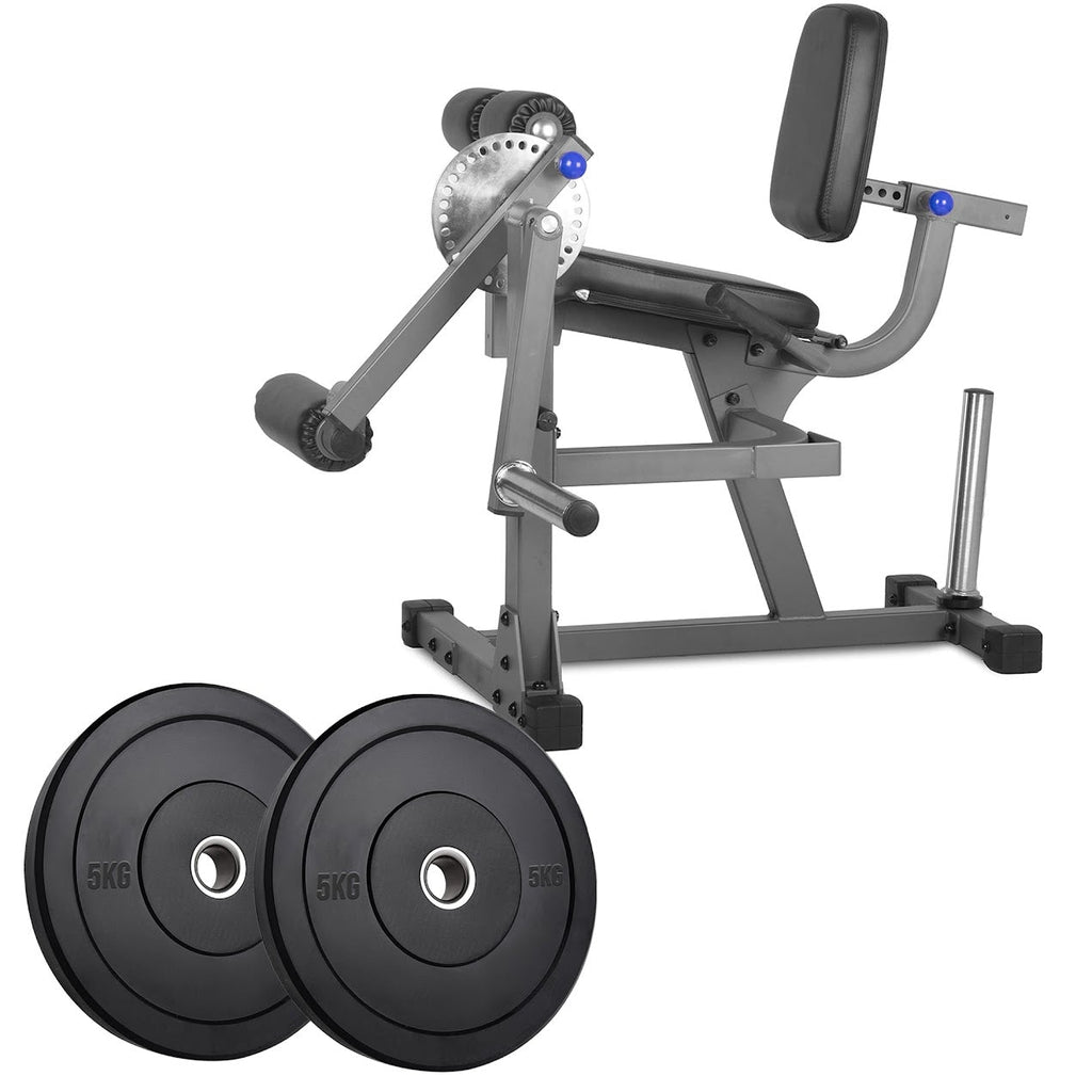 Plate‑Loaded Leg Extension & Curl Machine, Steel Frame with Adjustable Seat & Backrest, Padded Rollers, Heavy‑Duty Home Gym Quad‑Hamstring Isolator