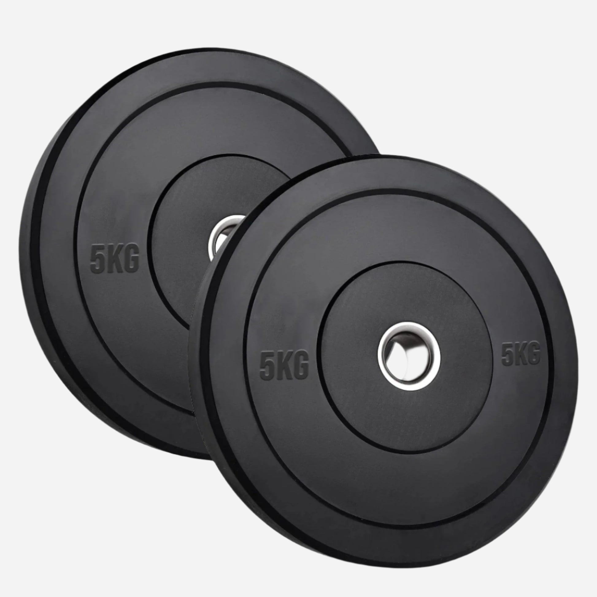 Heavy Duty Olympic Bumper Plates - Rubber Coated Weight Discs - Optional Barbells & Clips - Strength Training in Home Gyms or Garage Setups
