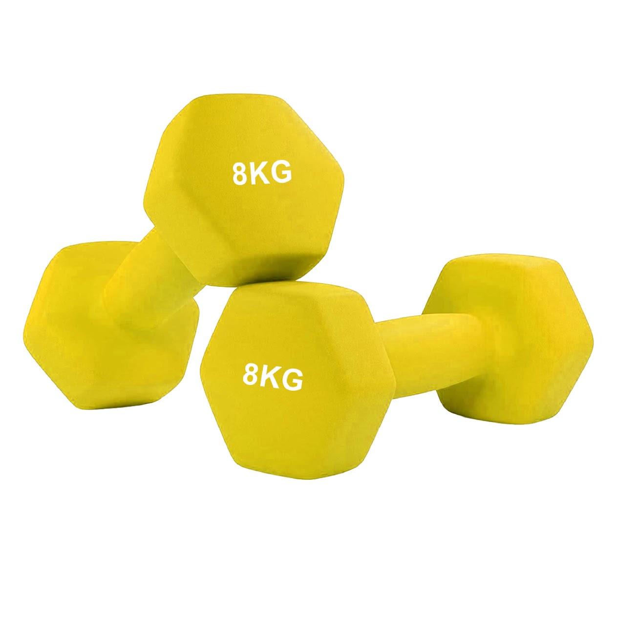 Non‑Slip Neoprene Hex Dumbbells – Anti‑Roll Free Weights for Strength Training, Toning, and Safe Storage in Compact Home Gym Spaces