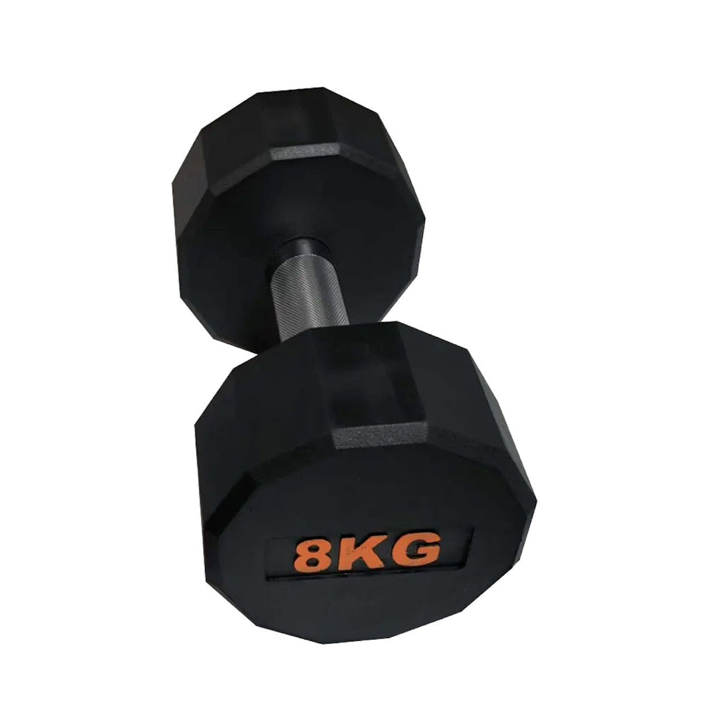 Hex Dumbbells with Rubber Coating, Anti-Roll Design, Knurled Grip for Strength Training – Space-Saving Free Weights for Home Gym and Studio Use