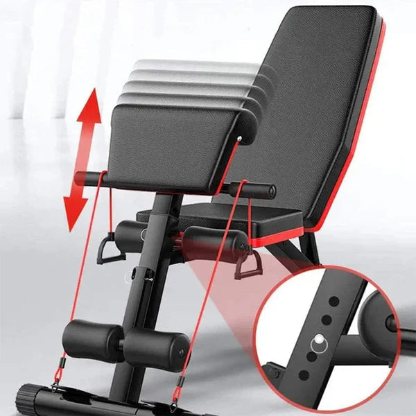7‑Position Adjustable Weight Bench – Foldable Steel Frame, Quick Lock, Decline/Incline/Flat Angles – 320 kg Capacity – Ideal for Home Gyms