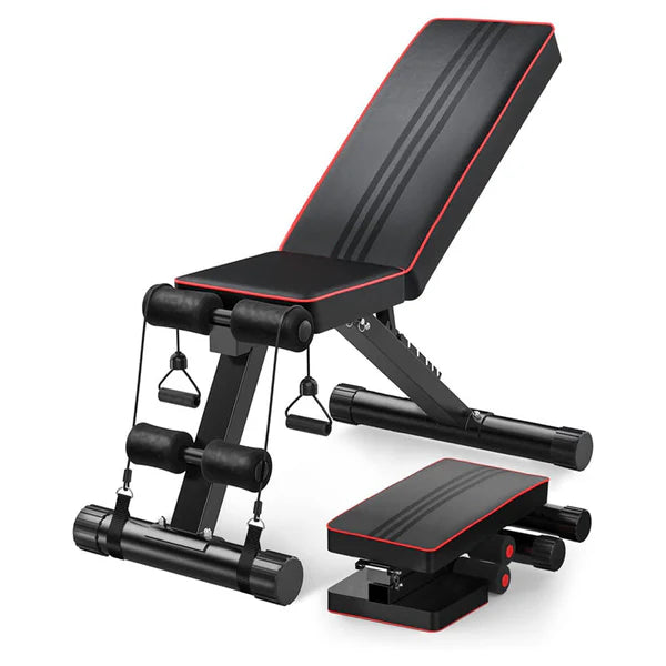 7‑Position Adjustable Weight Bench – Foldable Steel Frame, Quick Lock, Decline/Incline/Flat Angles – 320 kg Capacity – Ideal for Home Gyms