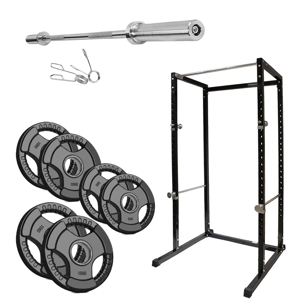 Heavy-Duty Steel Power Rack with Pull‑Up Bar & Adjustable J‑Hooks for Squats, Bench & Full‑Body Training – Commercial‑Grade Home Gym Cage