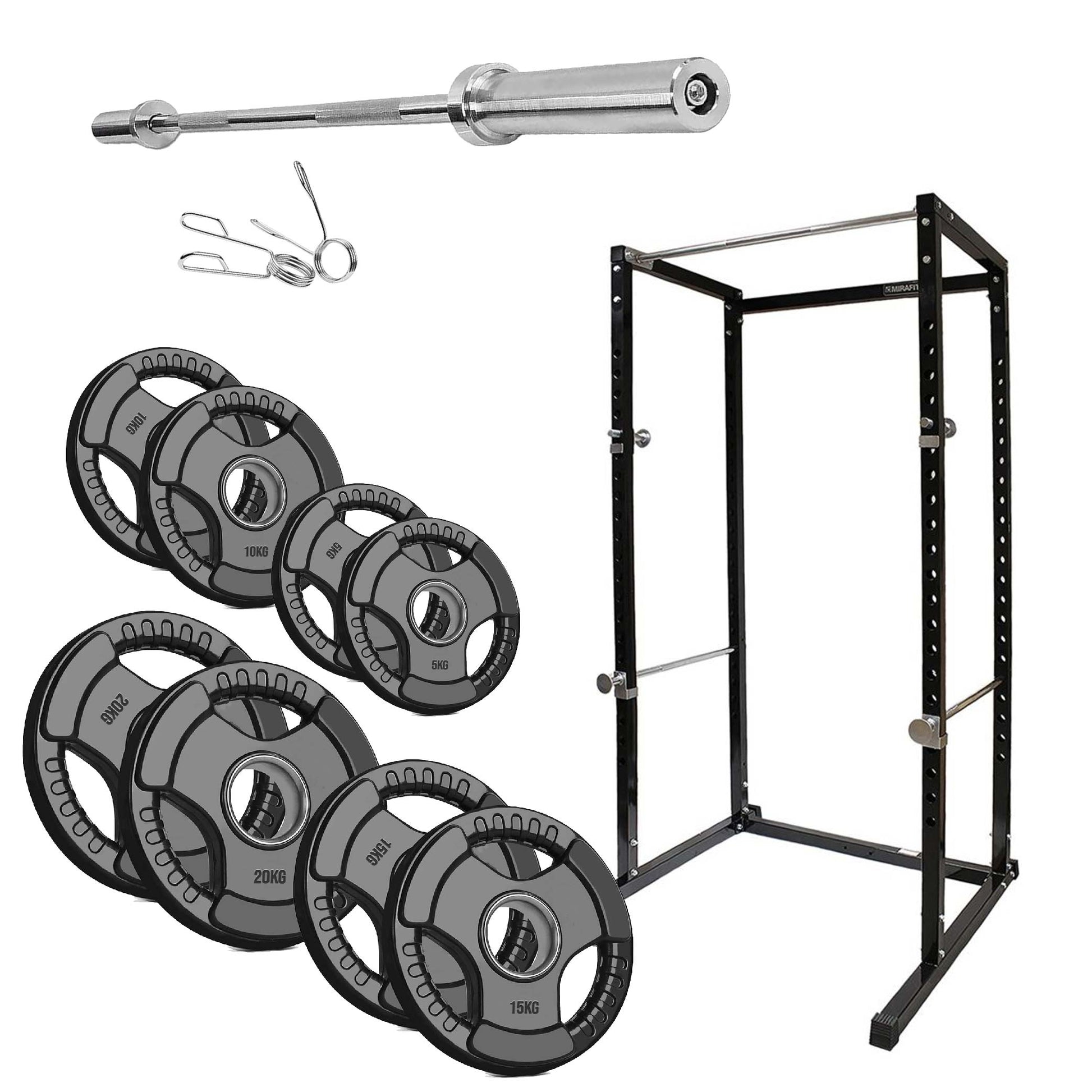 Heavy-Duty Steel Power Rack with Pull‑Up Bar & Adjustable J‑Hooks for Squats, Bench & Full‑Body Training – Commercial‑Grade Home Gym Cage