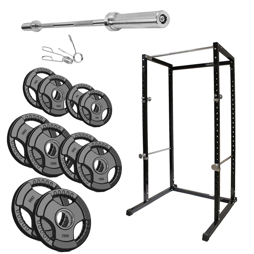 Heavy-Duty Steel Power Rack with Pull‑Up Bar & Adjustable J‑Hooks for Squats, Bench & Full‑Body Training – Commercial‑Grade Home Gym Cage