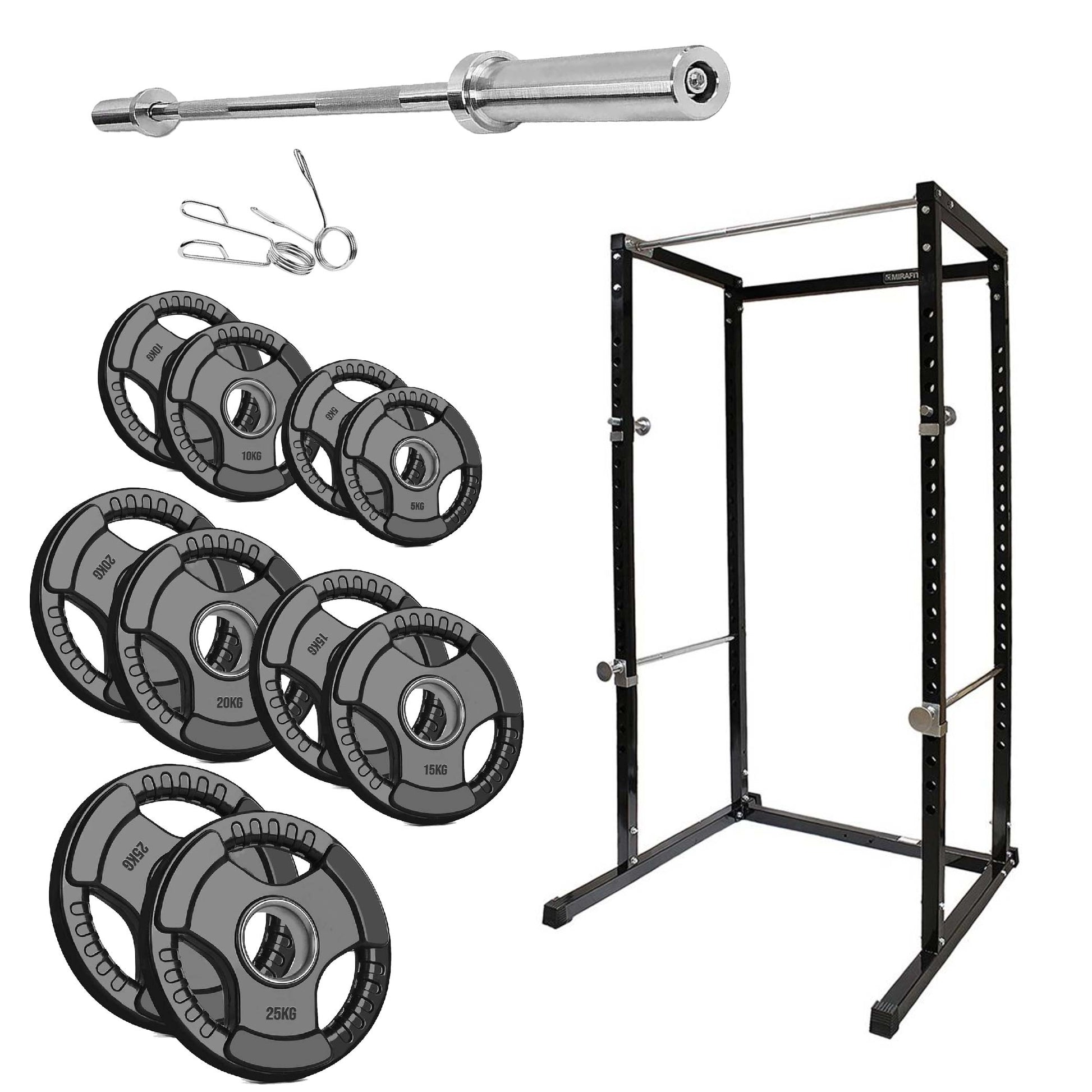 Heavy-Duty Steel Power Rack with Pull‑Up Bar & Adjustable J‑Hooks for Squats, Bench & Full‑Body Training – Commercial‑Grade Home Gym Cage