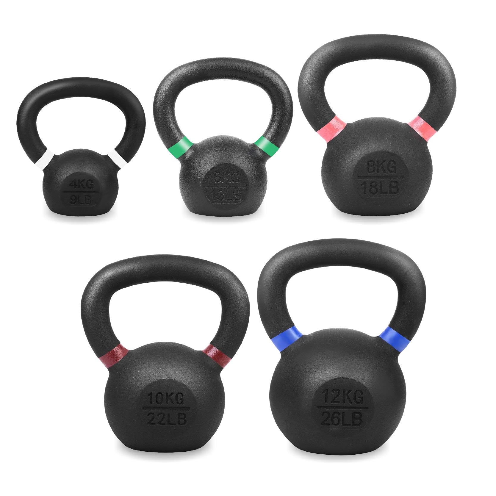 Ultimate Home Gym Kettlebell – Solid Cast Iron, Powder-Coated Grip, Anti-Roll Base, Ideal for Strength Training & Functional Fitness Spaces