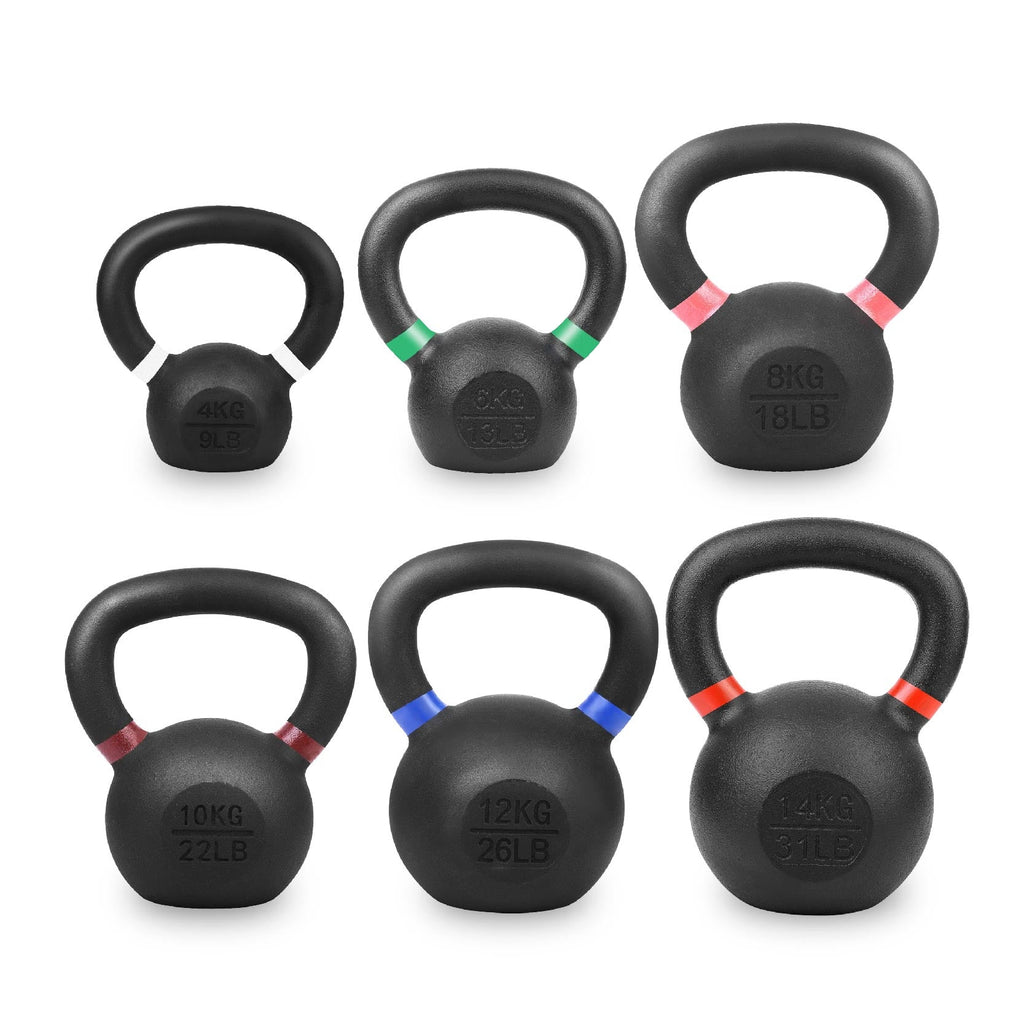 Ultimate Home Gym Kettlebell – Solid Cast Iron, Powder-Coated Grip, Anti-Roll Base, Ideal for Strength Training & Functional Fitness Spaces