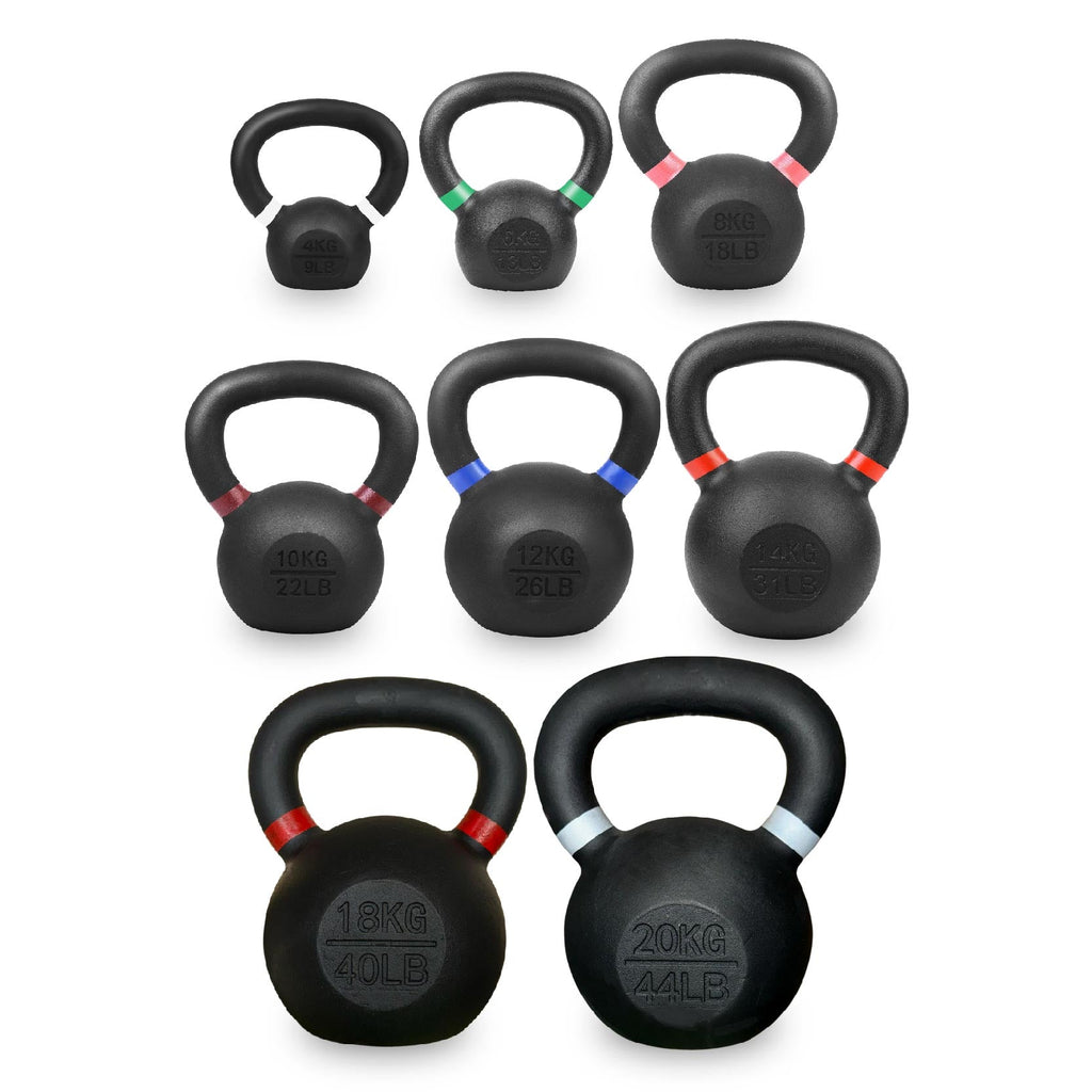 Ultimate Home Gym Kettlebell – Solid Cast Iron, Powder-Coated Grip, Anti-Roll Base, Ideal for Strength Training & Functional Fitness Spaces