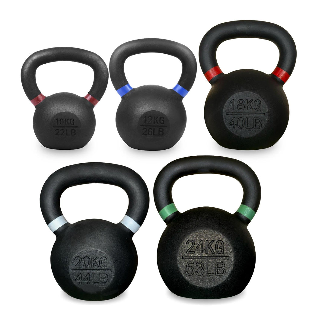 Ultimate Home Gym Kettlebell – Solid Cast Iron, Powder-Coated Grip, Anti-Roll Base, Ideal for Strength Training & Functional Fitness Spaces