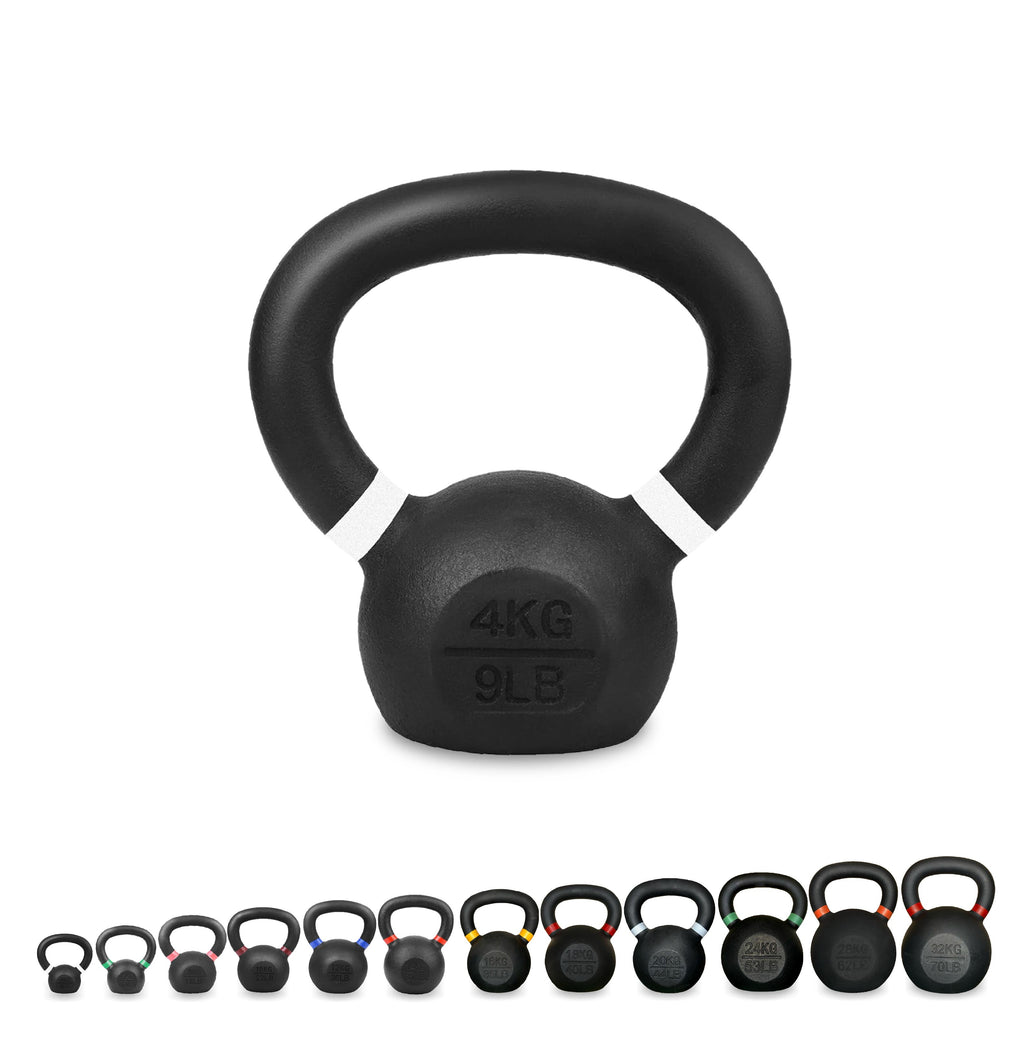 Ultimate Home Gym Kettlebell – Solid Cast Iron, Powder-Coated Grip, Anti-Roll Base, Ideal for Strength Training & Functional Fitness Spaces