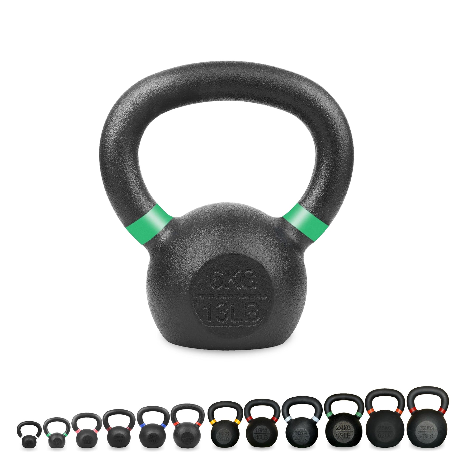 Ultimate Home Gym Kettlebell – Solid Cast Iron, Powder-Coated Grip, Anti-Roll Base, Ideal for Strength Training & Functional Fitness Spaces