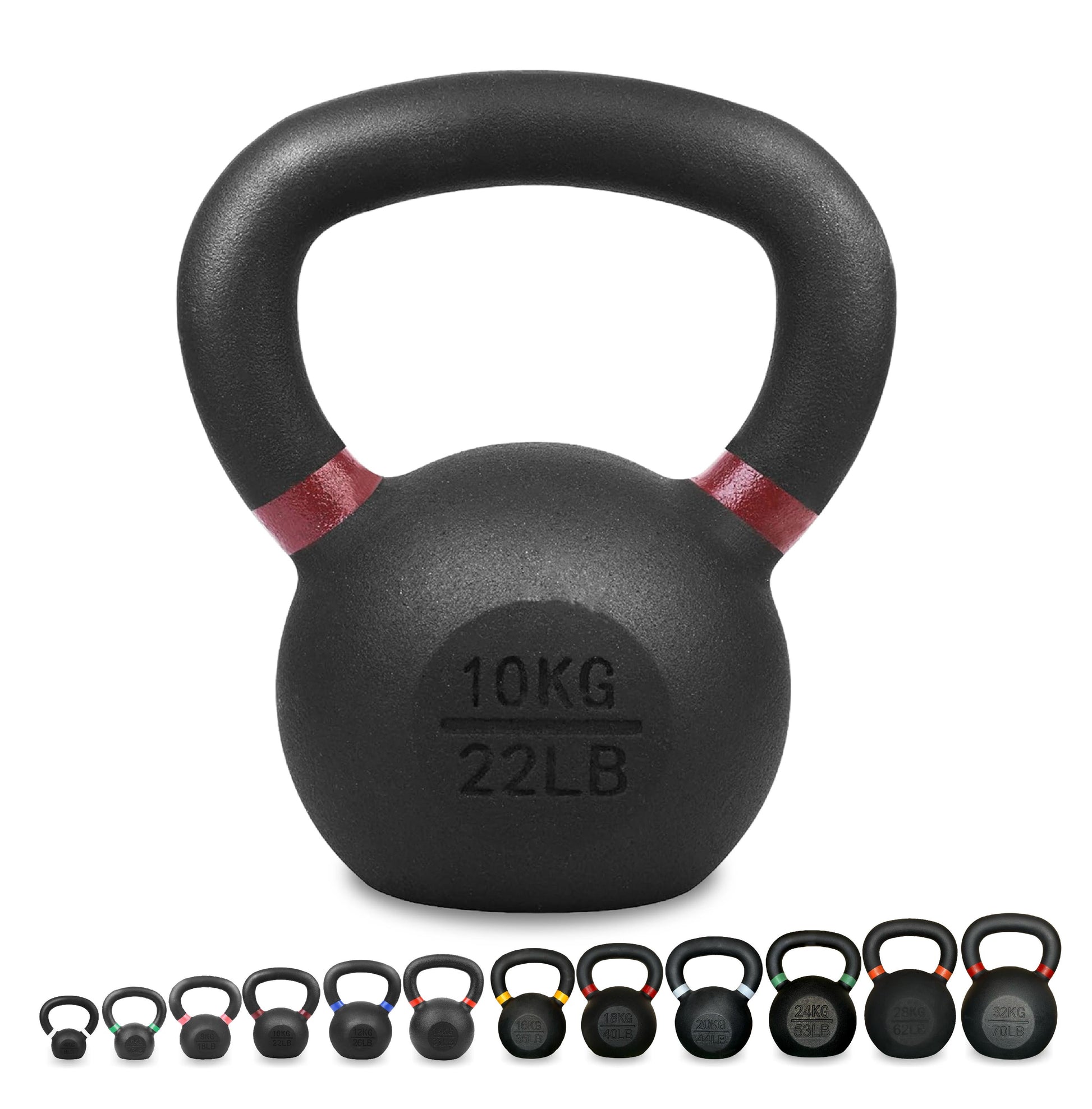 Ultimate Home Gym Kettlebell – Solid Cast Iron, Powder-Coated Grip, Anti-Roll Base, Ideal for Strength Training & Functional Fitness Spaces