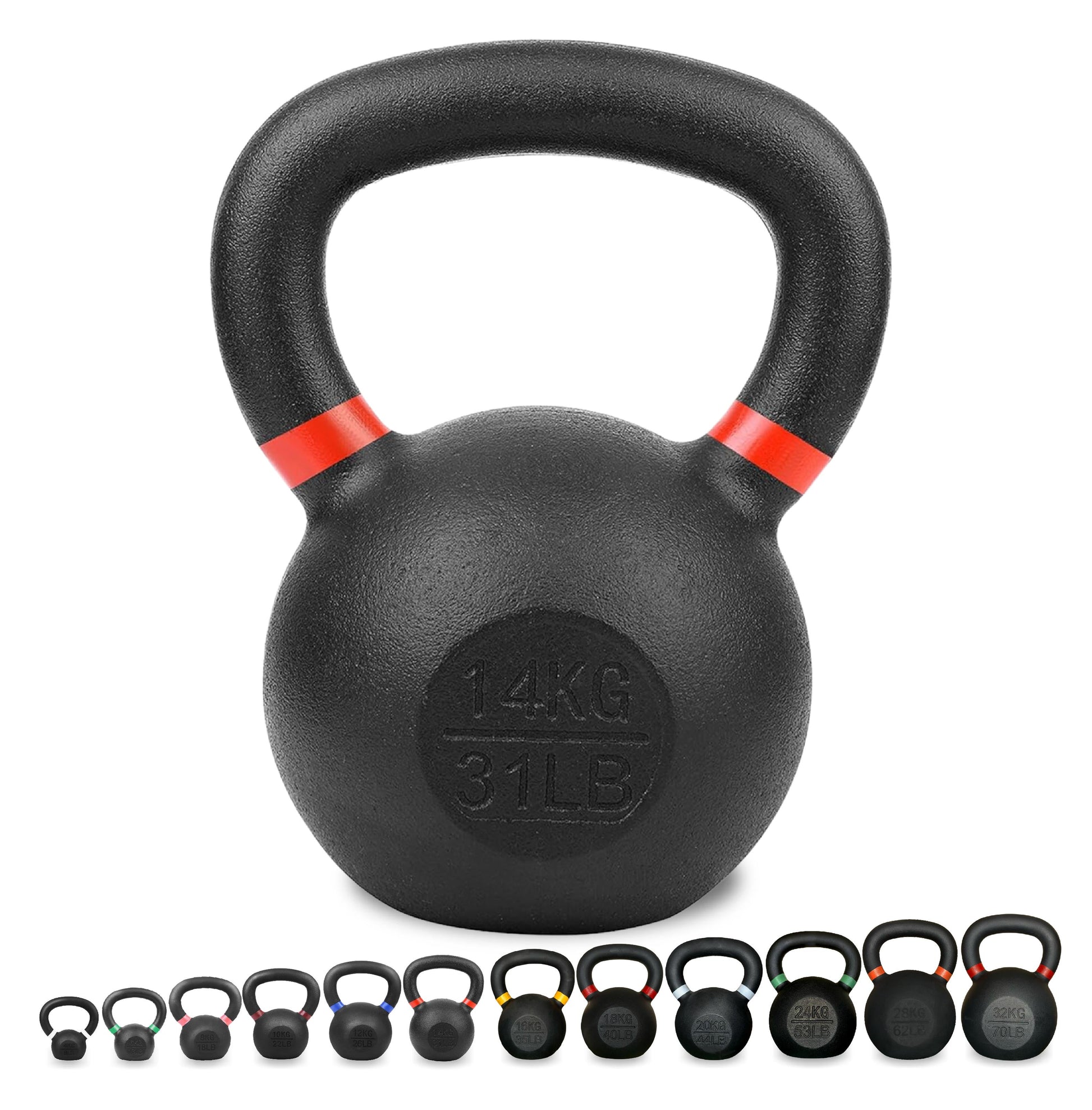 Ultimate Home Gym Kettlebell – Solid Cast Iron, Powder-Coated Grip, Anti-Roll Base, Ideal for Strength Training & Functional Fitness Spaces