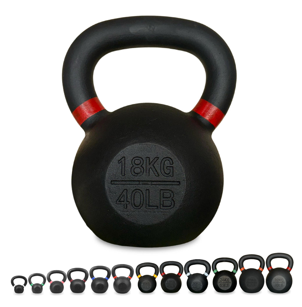 Ultimate Home Gym Kettlebell – Solid Cast Iron, Powder-Coated Grip, Anti-Roll Base, Ideal for Strength Training & Functional Fitness Spaces