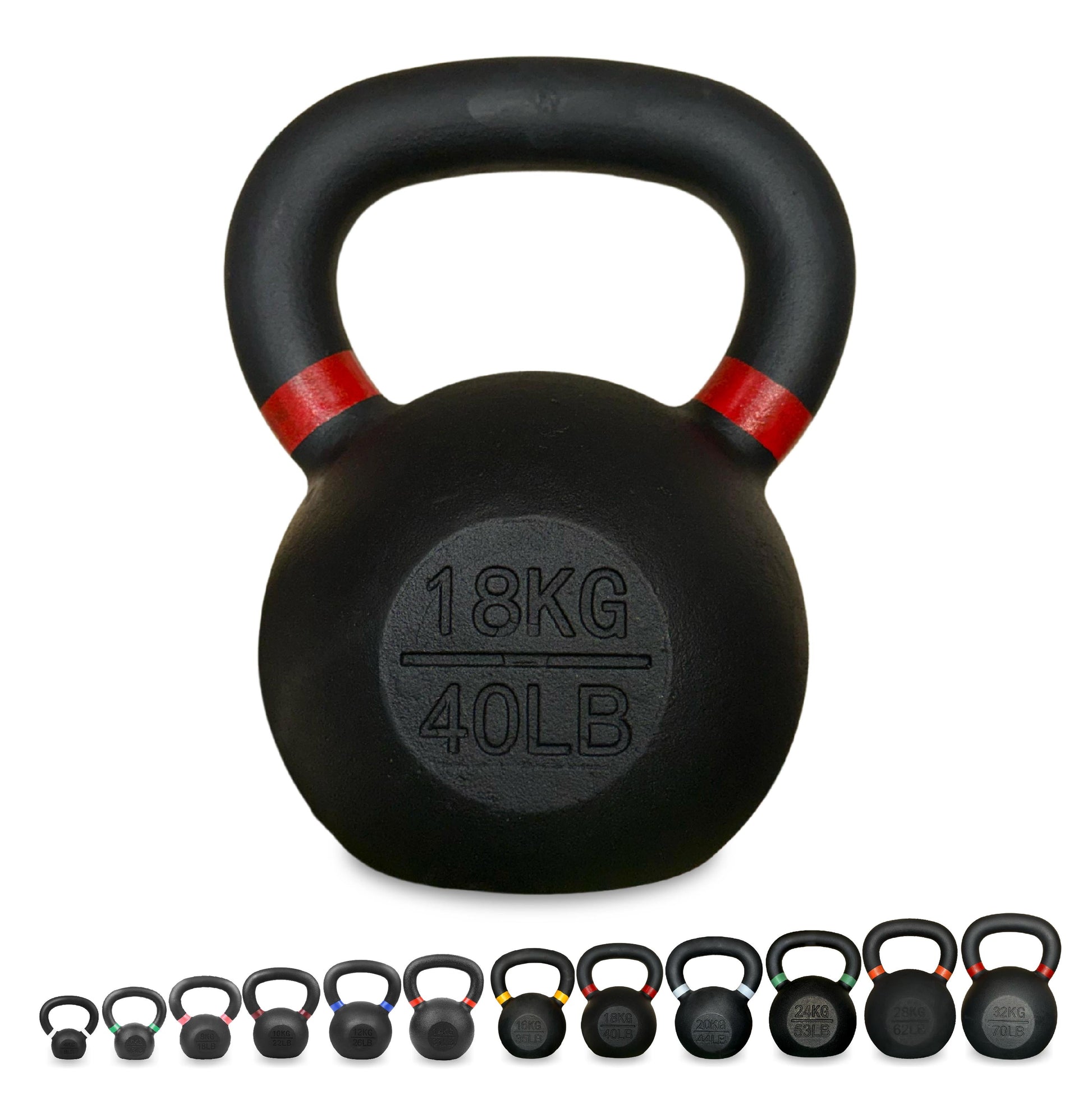 Ultimate Home Gym Kettlebell – Solid Cast Iron, Powder-Coated Grip, Anti-Roll Base, Ideal for Strength Training & Functional Fitness Spaces