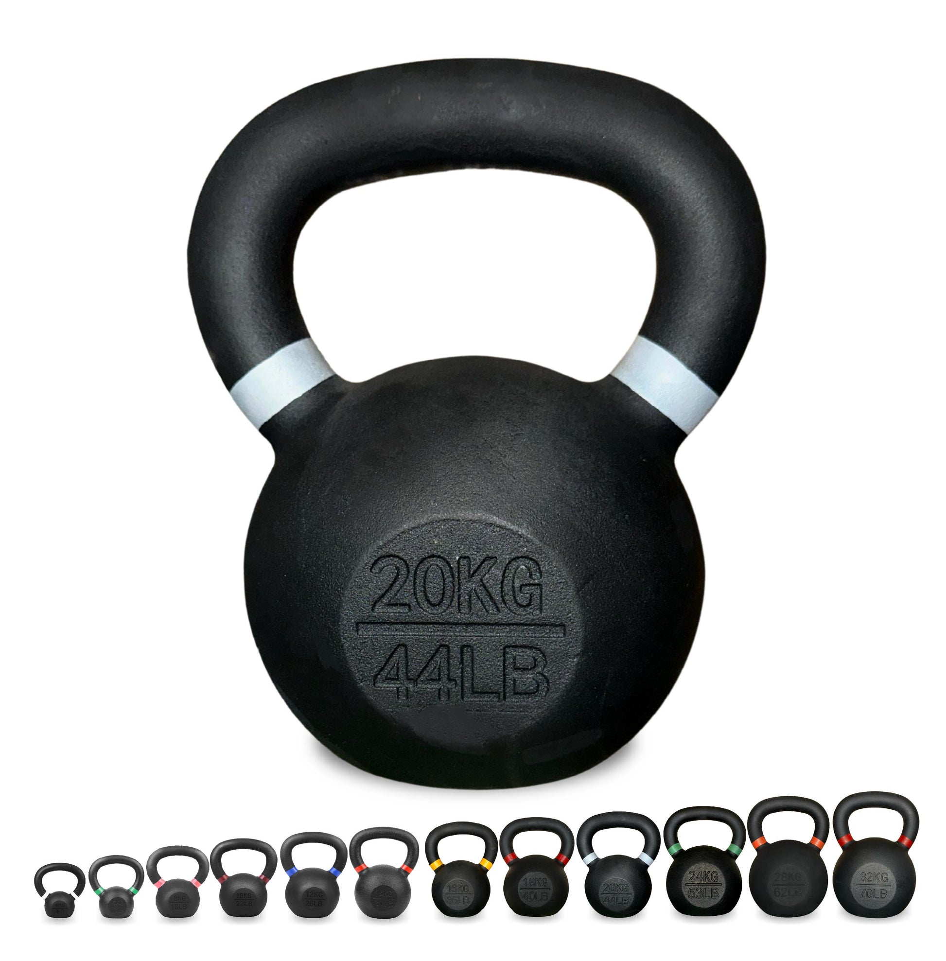 Ultimate Home Gym Kettlebell – Solid Cast Iron, Powder-Coated Grip, Anti-Roll Base, Ideal for Strength Training & Functional Fitness Spaces