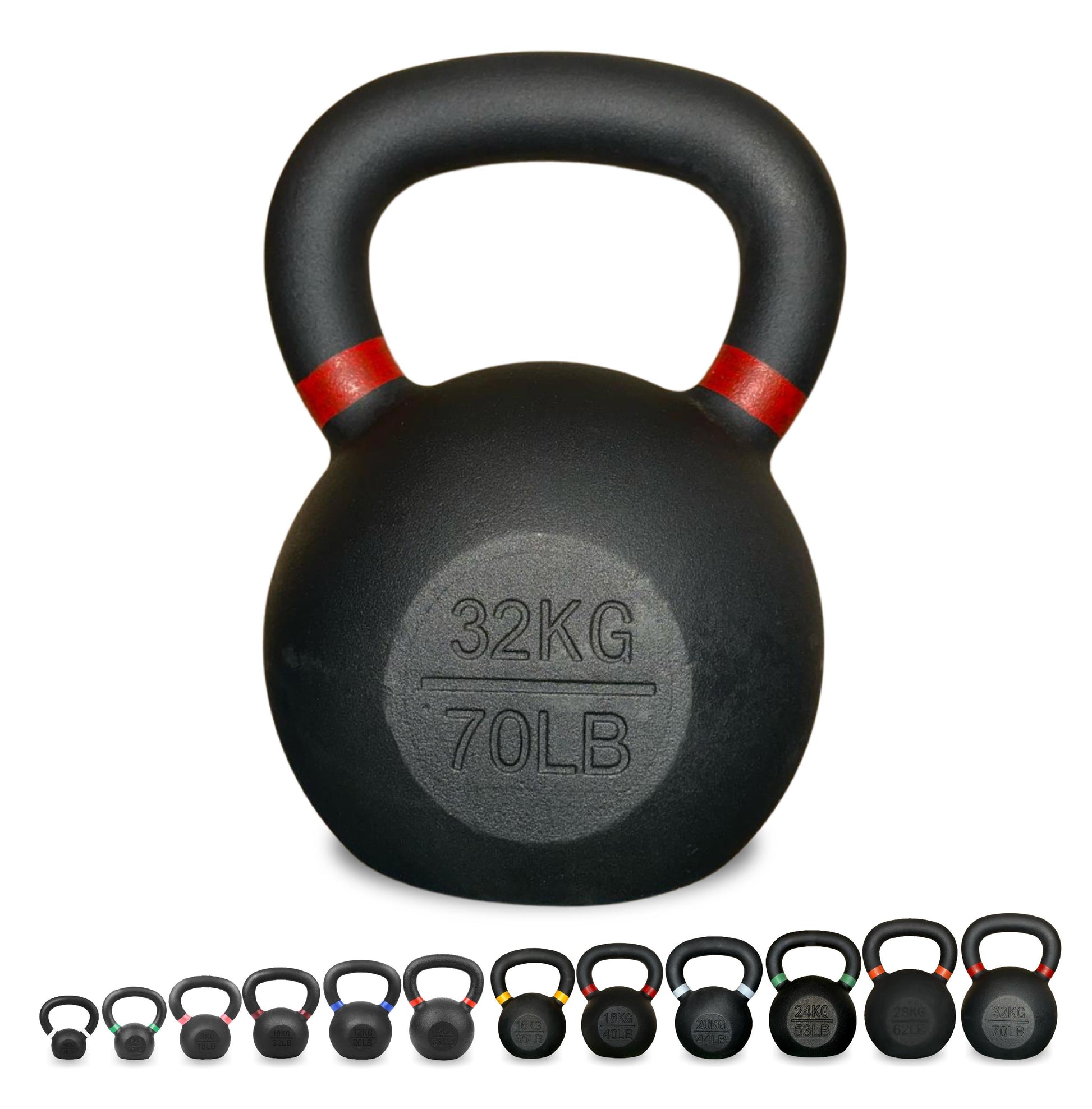 Ultimate Home Gym Kettlebell – Solid Cast Iron, Powder-Coated Grip, Anti-Roll Base, Ideal for Strength Training & Functional Fitness Spaces