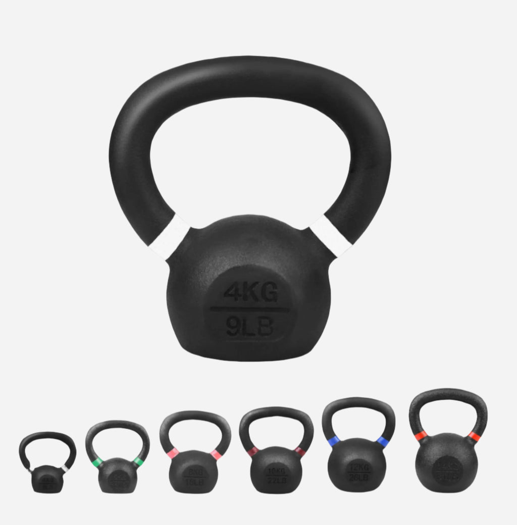 Ultimate Home Gym Kettlebell – Solid Cast Iron, Powder-Coated Grip, Anti-Roll Base, Ideal for Strength Training & Functional Fitness Spaces