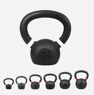 Ultimate Home Gym Kettlebell – Solid Cast Iron, Powder-Coated Grip, Anti-Roll Base, Ideal for Strength Training & Functional Fitness Spaces