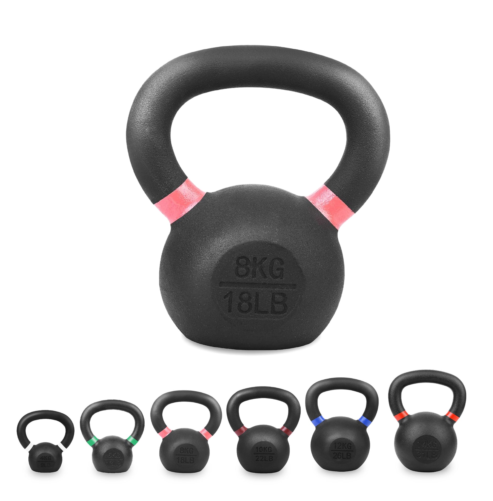 Ultimate Home Gym Kettlebell – Solid Cast Iron, Powder-Coated Grip, Anti-Roll Base, Ideal for Strength Training & Functional Fitness Spaces