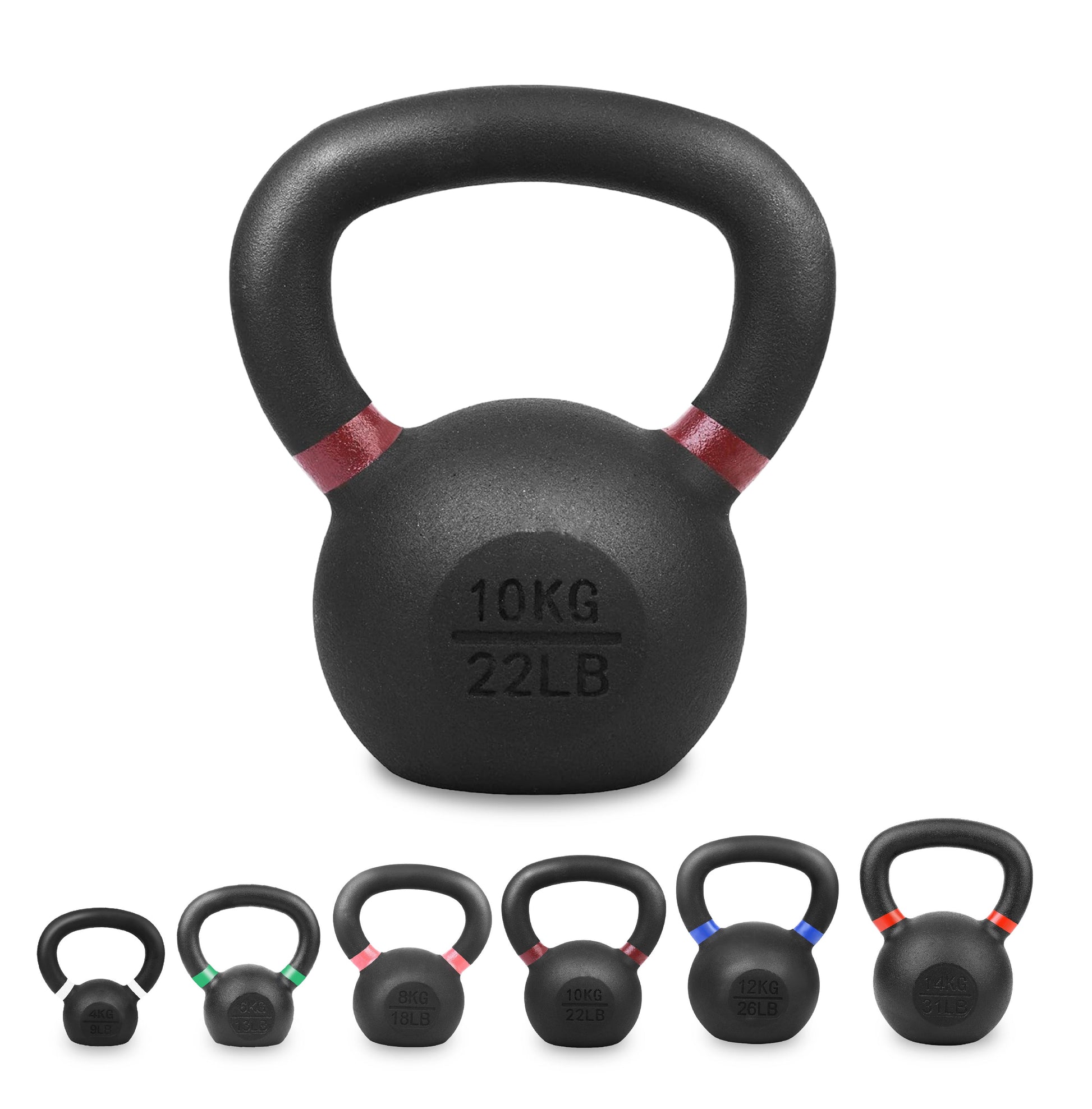 Ultimate Home Gym Kettlebell – Solid Cast Iron, Powder-Coated Grip, Anti-Roll Base, Ideal for Strength Training & Functional Fitness Spaces