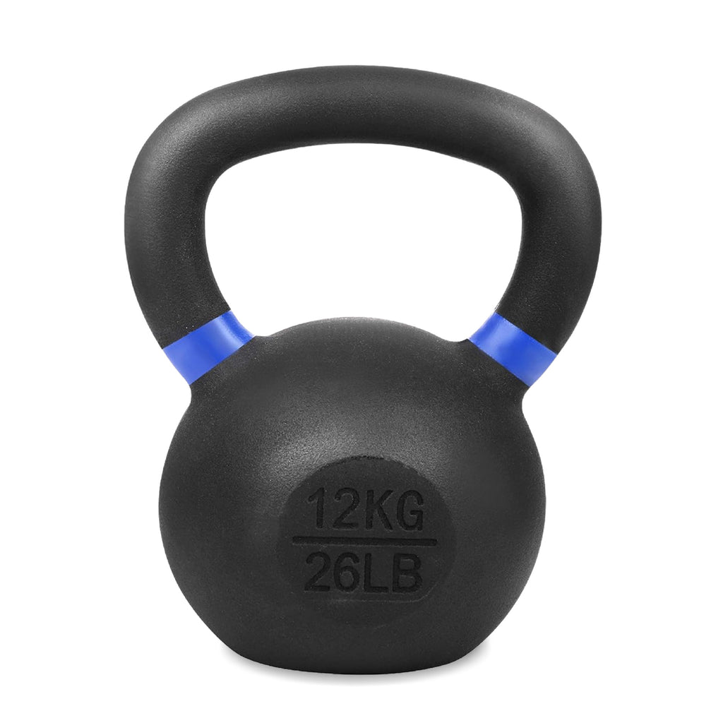 Ultimate Home Gym Kettlebell – Solid Cast Iron, Powder-Coated Grip, Anti-Roll Base, Ideal for Strength Training & Functional Fitness Spaces