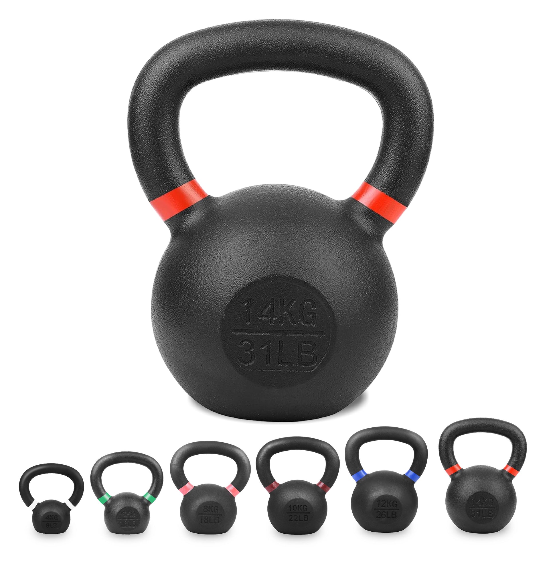 Ultimate Home Gym Kettlebell – Solid Cast Iron, Powder-Coated Grip, Anti-Roll Base, Ideal for Strength Training & Functional Fitness Spaces