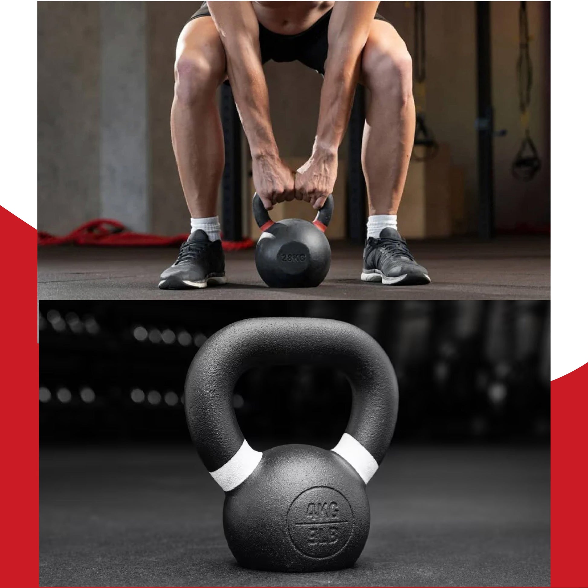 Ultimate Home Gym Kettlebell – Solid Cast Iron, Powder-Coated Grip, Anti-Roll Base, Ideal for Strength Training & Functional Fitness Spaces